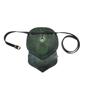 Leather Pauldron with Embossed Celtic Spiral Design