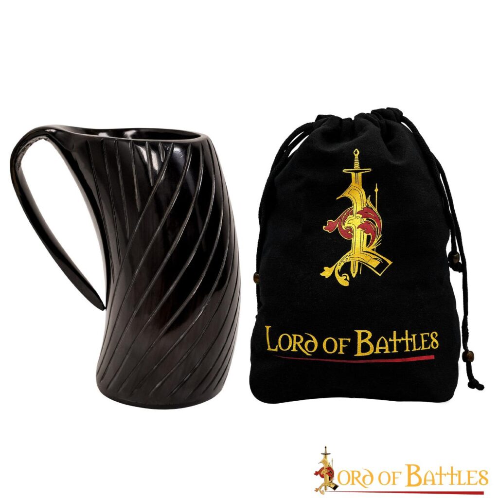Medieval Viking Horn Tankard Beer Mug Handcrafted Genuine Ox Horn