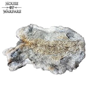 Natural Colour Rabbit Fur for LARP Cosplay Fantasy Costumes, Large