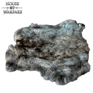 Natural Colour Rabbit Fur for LARP Cosplay Fantasy Costumes, Medium