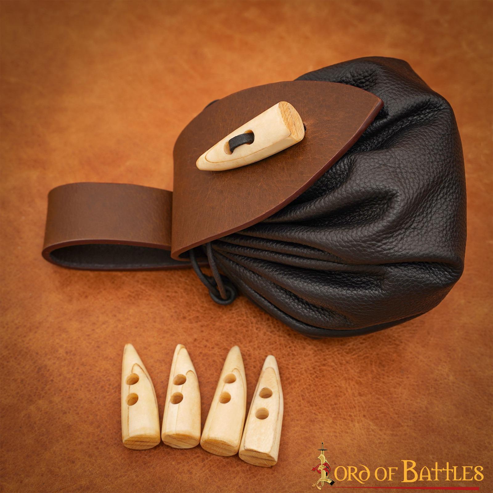 Handcrafted Genuine Bone Toggles Set of 5