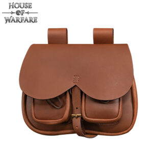 Leather Flap Bag with Pocket