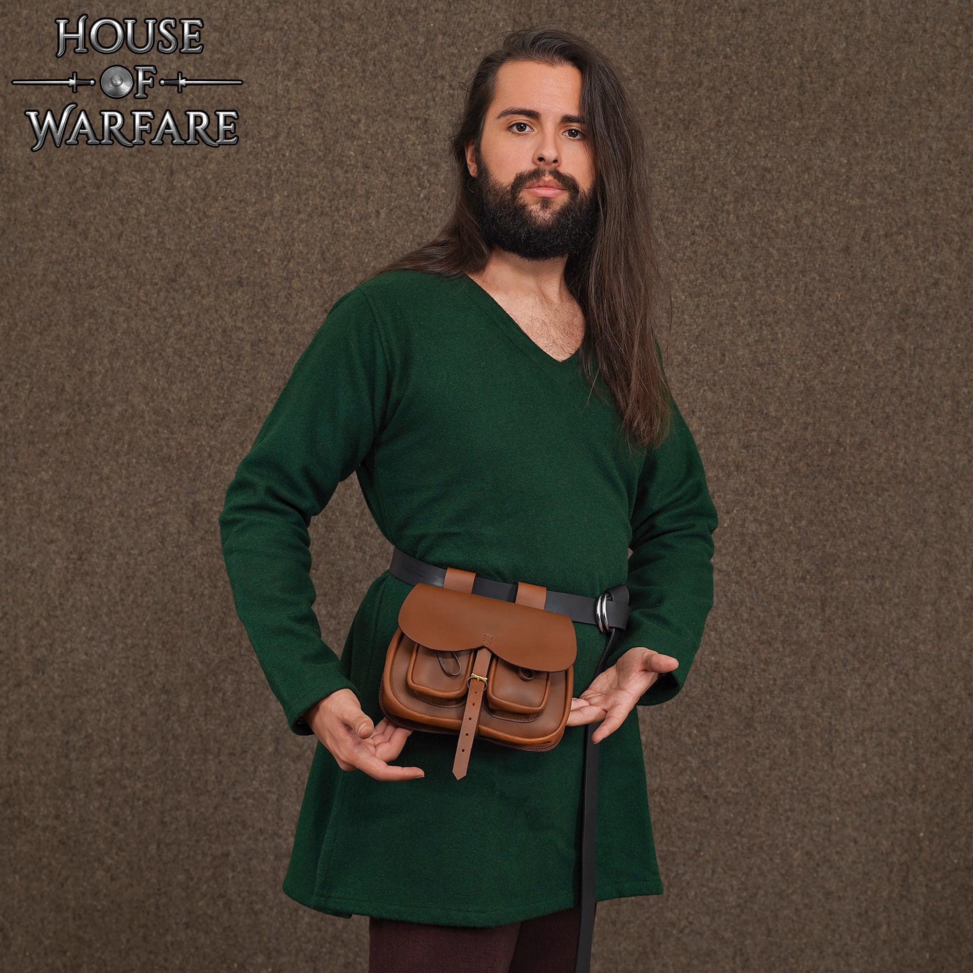 700912_5 Leather Flap Bag with Pocket