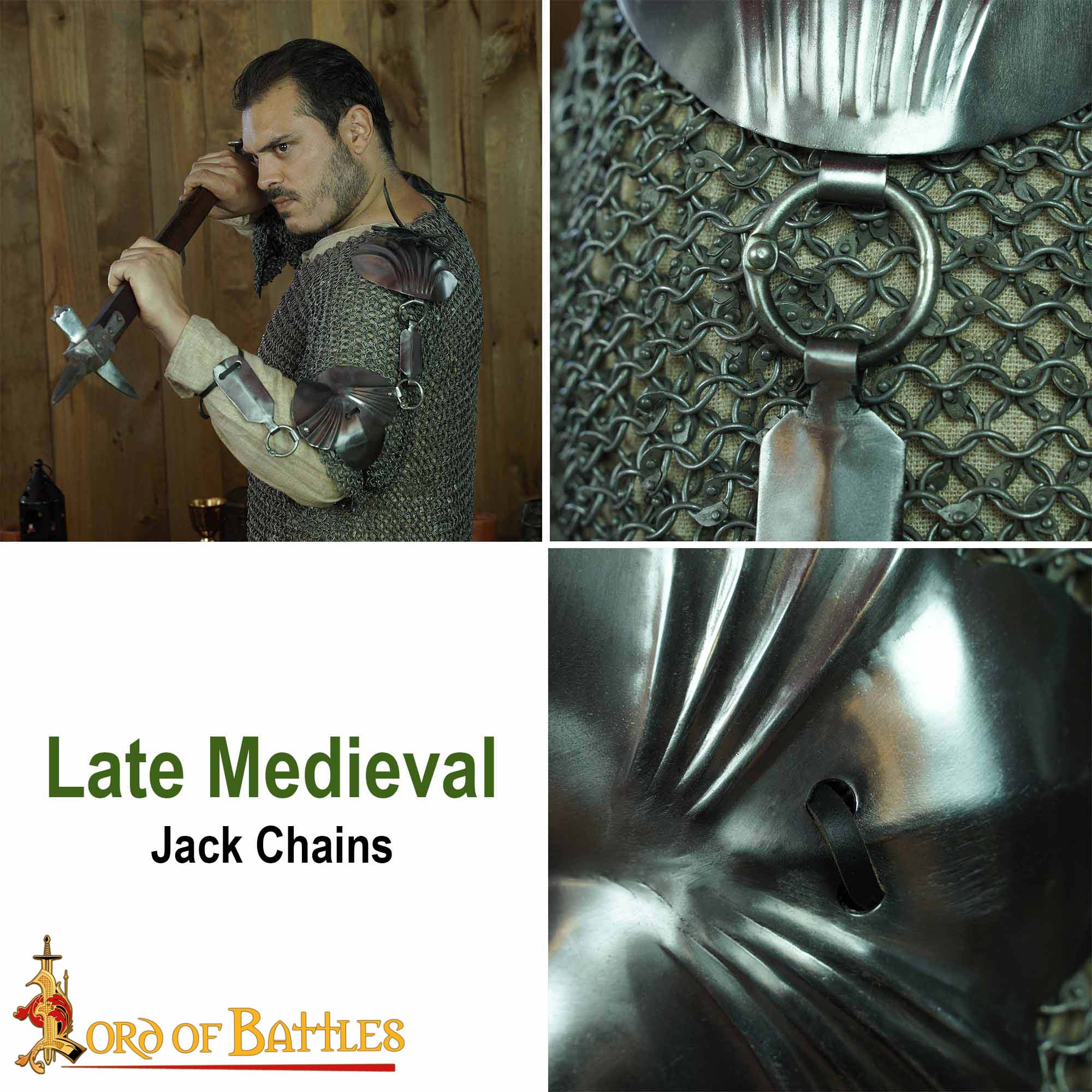 Medieval Arm Armour-9360P16 4 Jack Chains