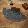 Chainmail Aventail – 9mm Riveted Round Ring with Alternating Flat Solid Rings, – 17 Gauge, Mild Steel, Natural – Ideal for LARP, Cosplay & Film Costumes