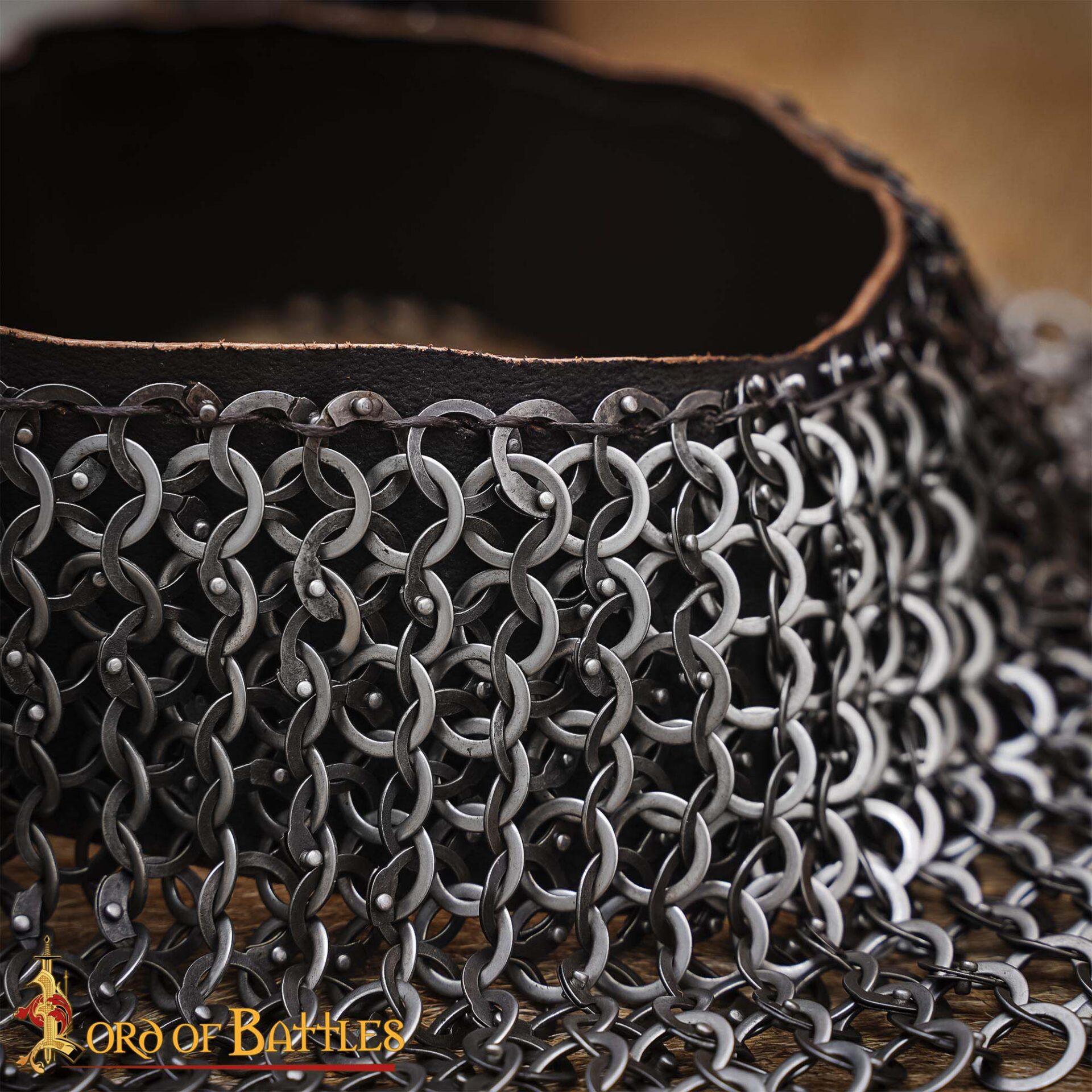 Medieval Aventails and Gorgets-708N 6 Chainmail Gorget