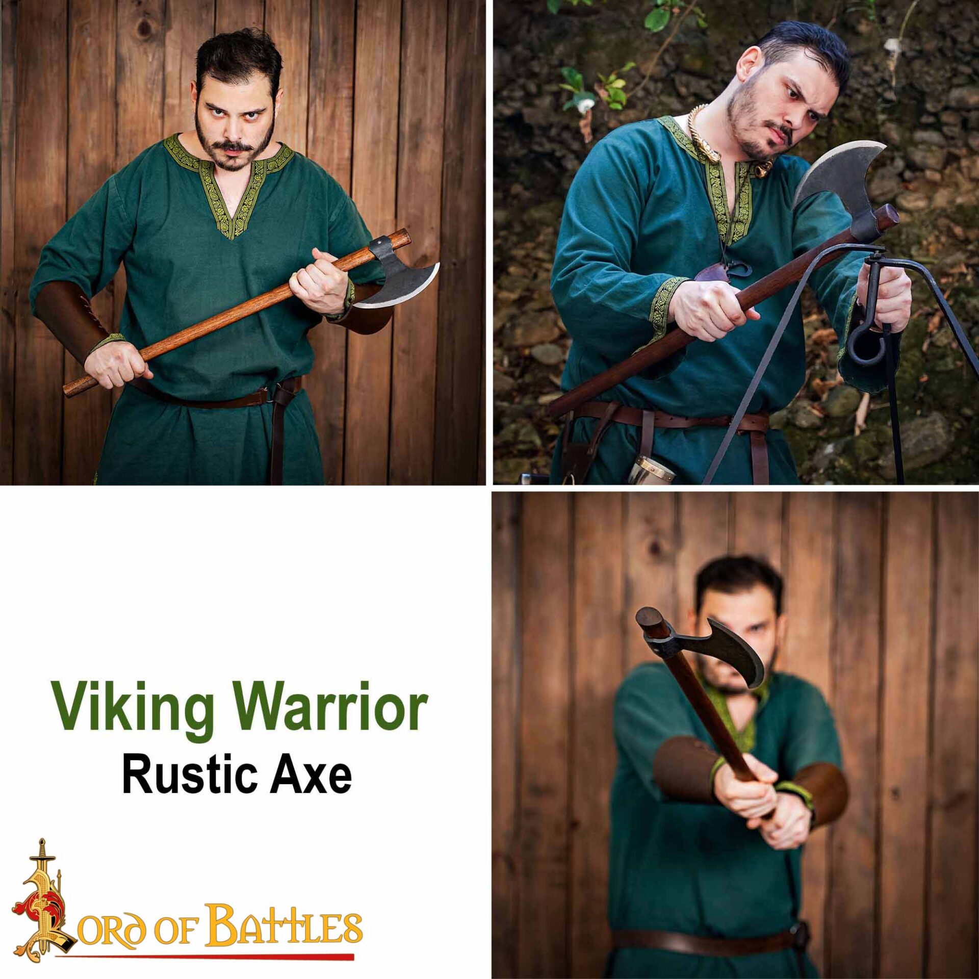 Viking Axe with Hand Forged Carbon Steel Head