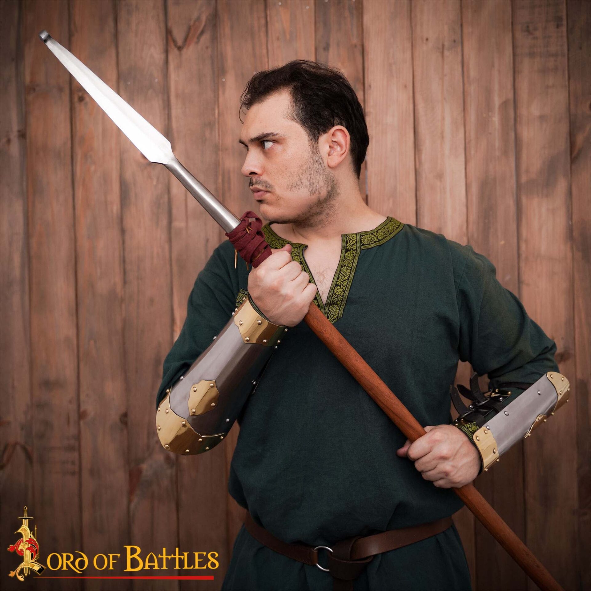 17th Century Winged Hussar Bracers,16 Gauge Mild Steel with Brass Fittings Hussar Bracers