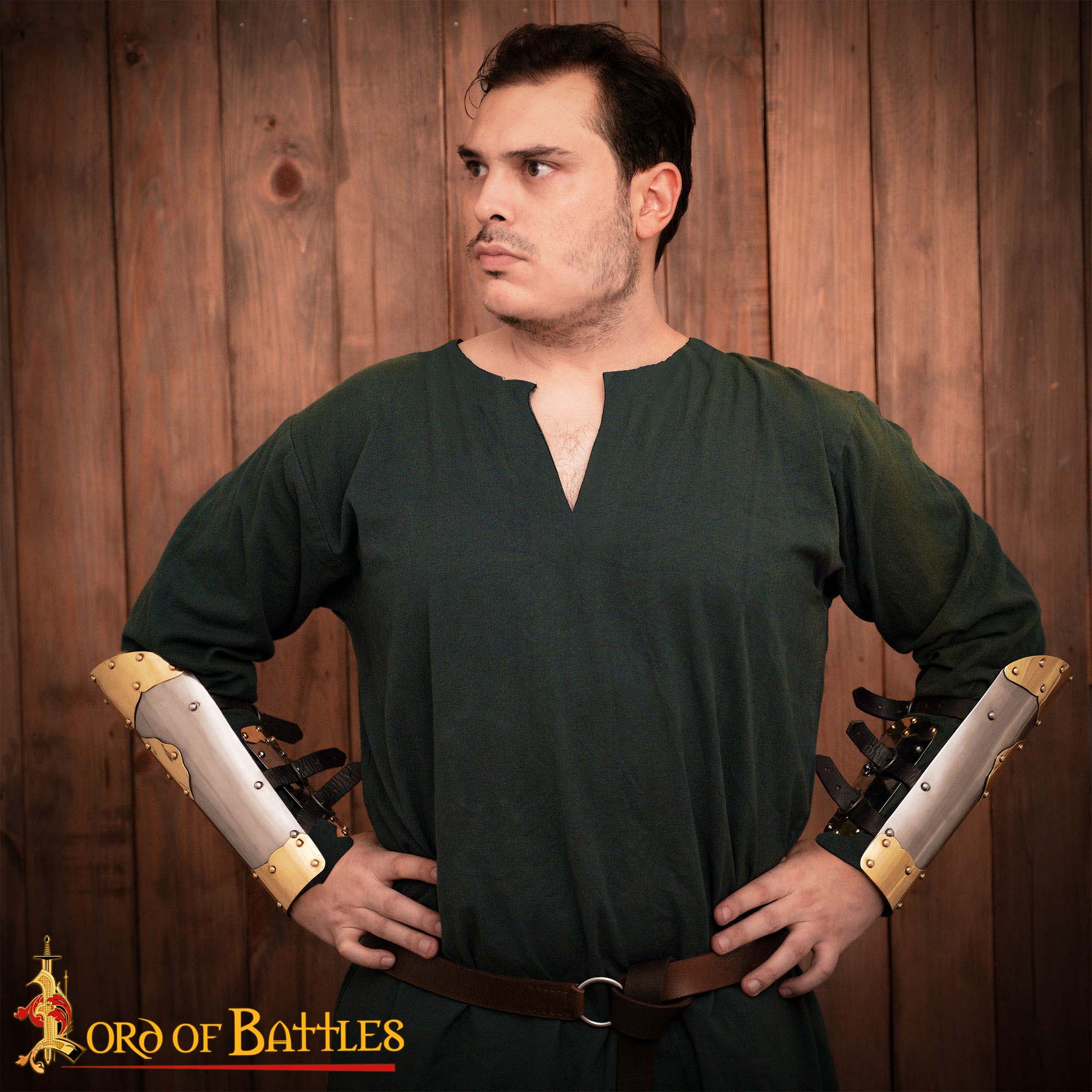 17th Century Winged Hussar Bracers,16 Gauge Mild Steel with Brass Fittings Hussar Bracers