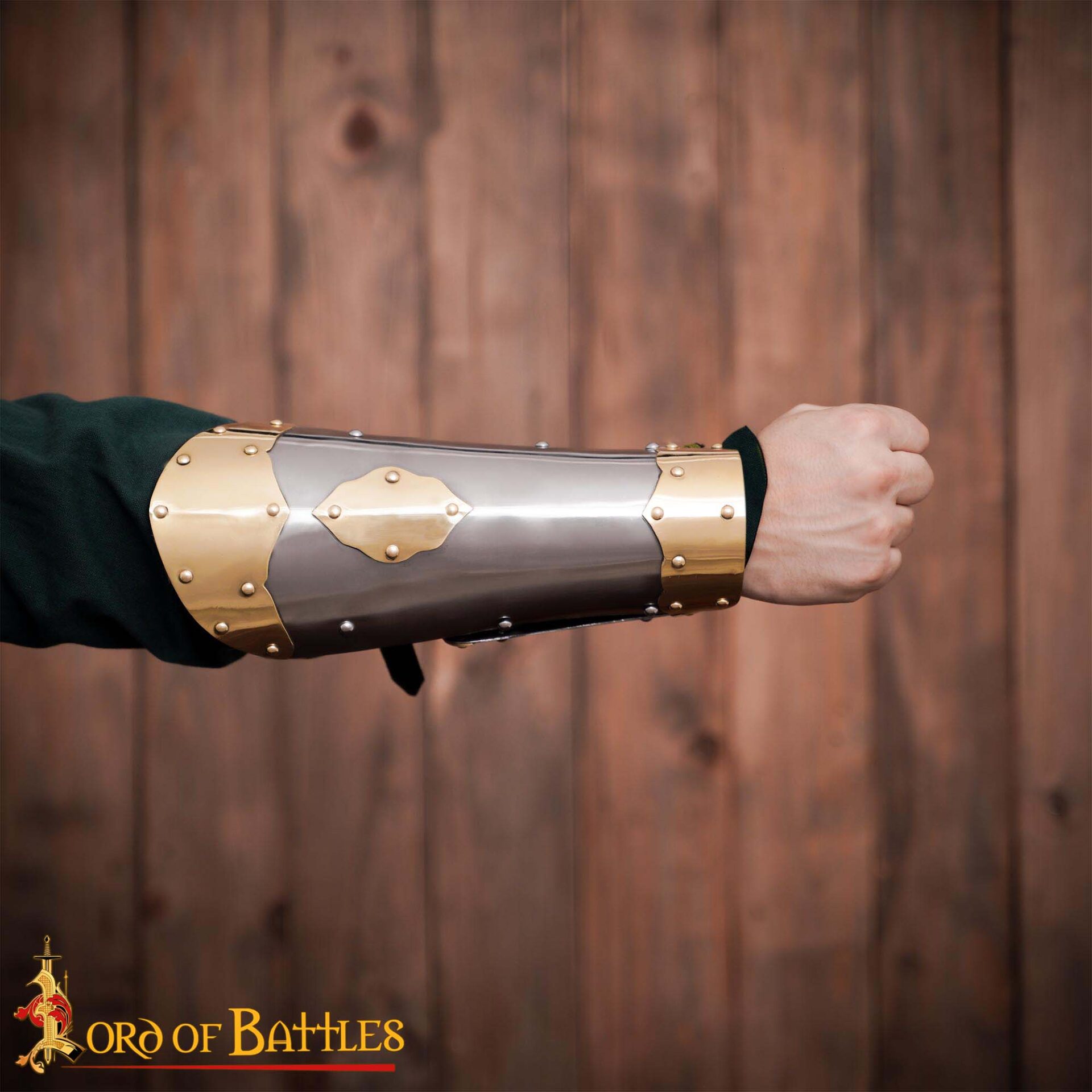 17th Century Winged Hussar Bracers,16 Gauge Mild Steel with Brass Fittings Hussar Bracers