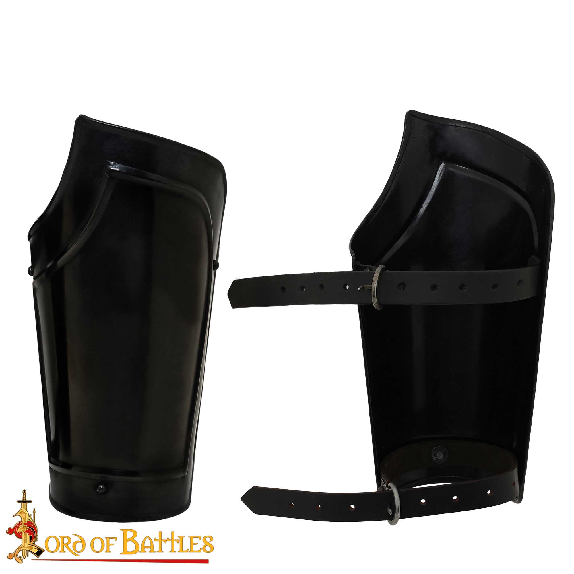 Medieval Fantasy Simple Bracers, Black – Discountinued