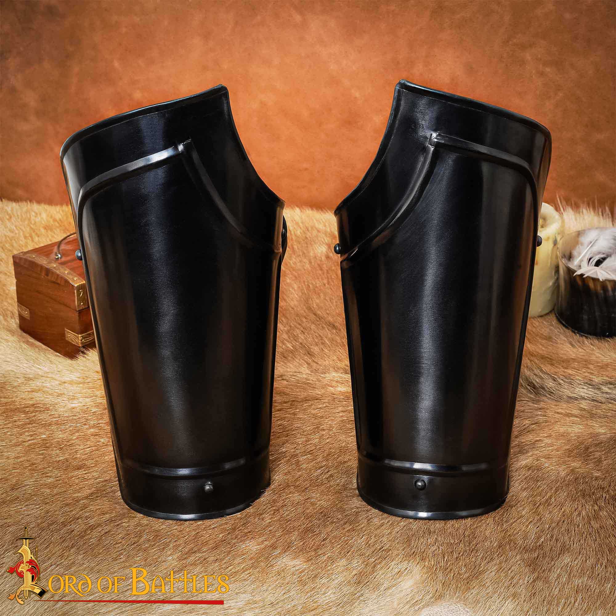 Medieval Fantasy Simple Bracers, Black – Discountinued