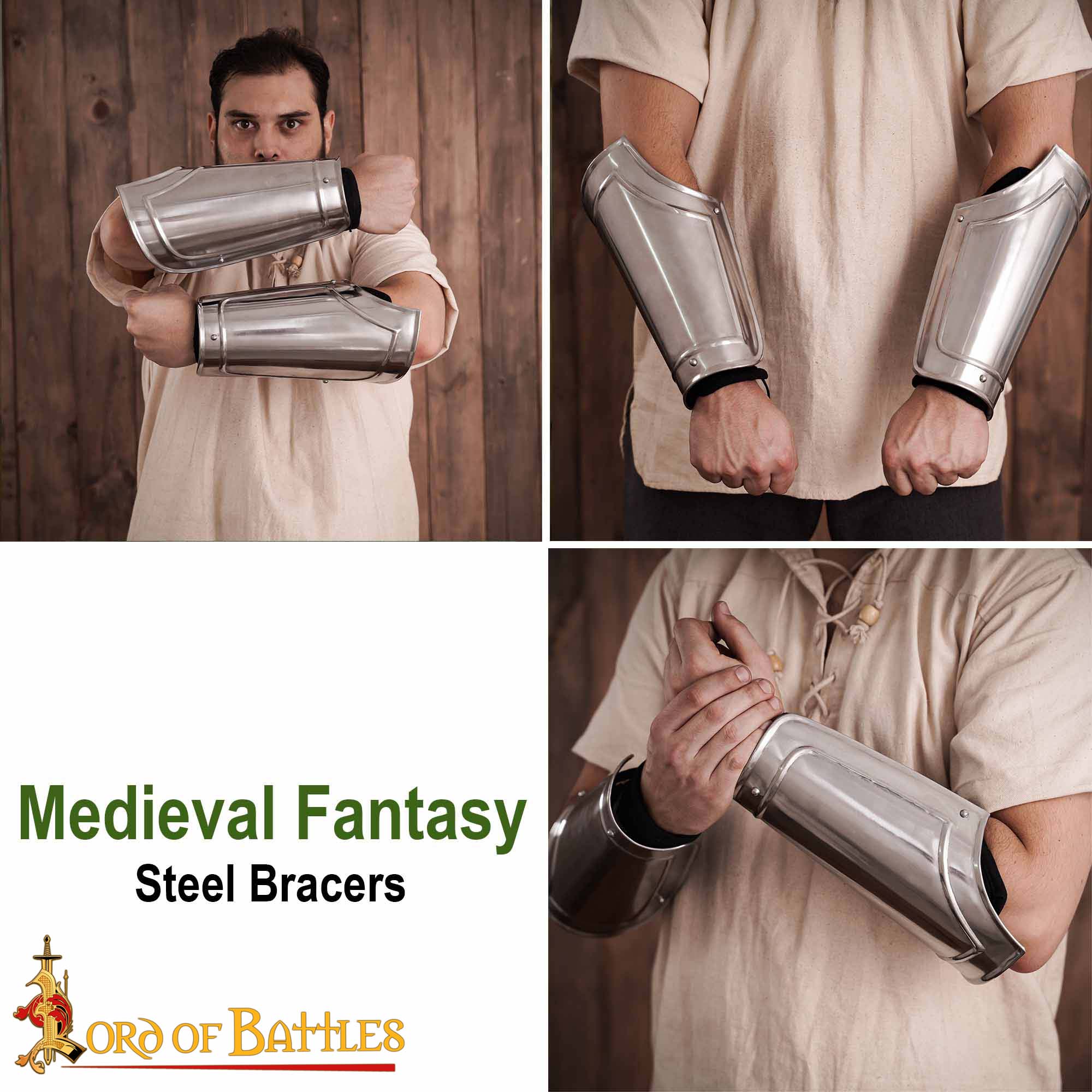 Medieval Bracers-9301P 8 Medieval Fantasy Bracers