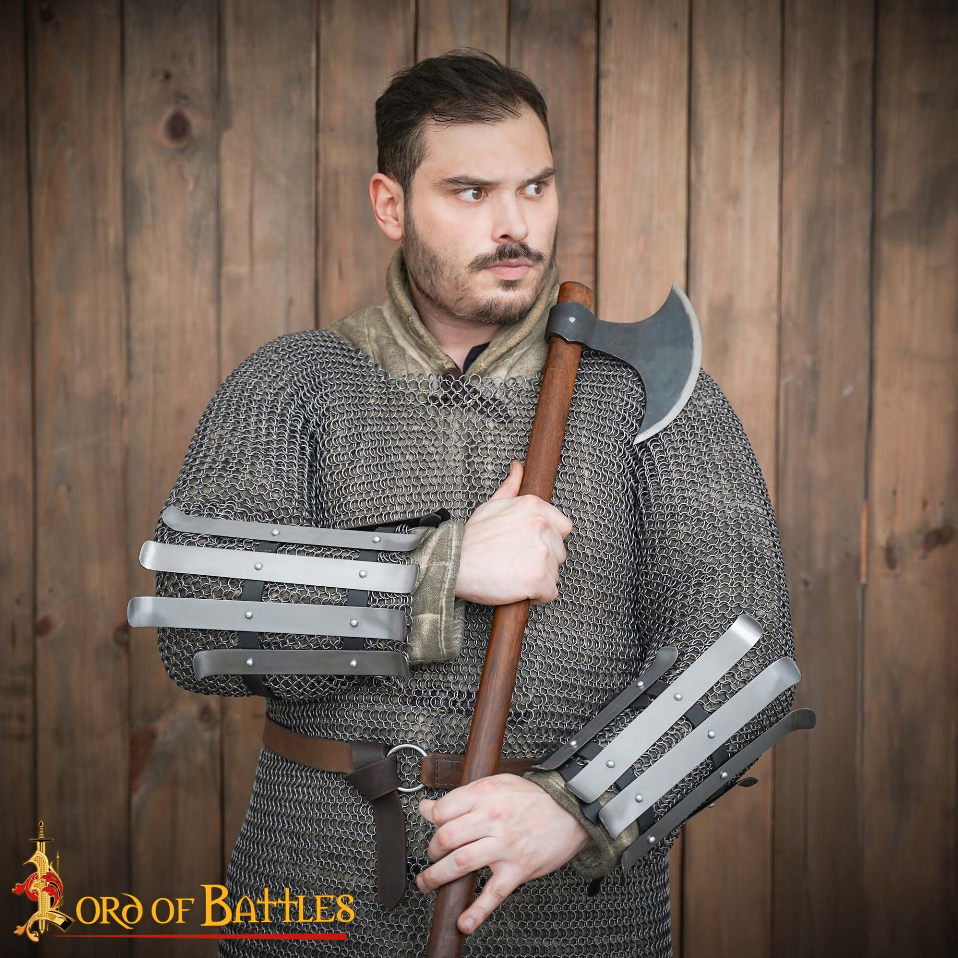 Valsgärde Viking Splinted Bracers Functional Historical Arms Armor 16 gauge