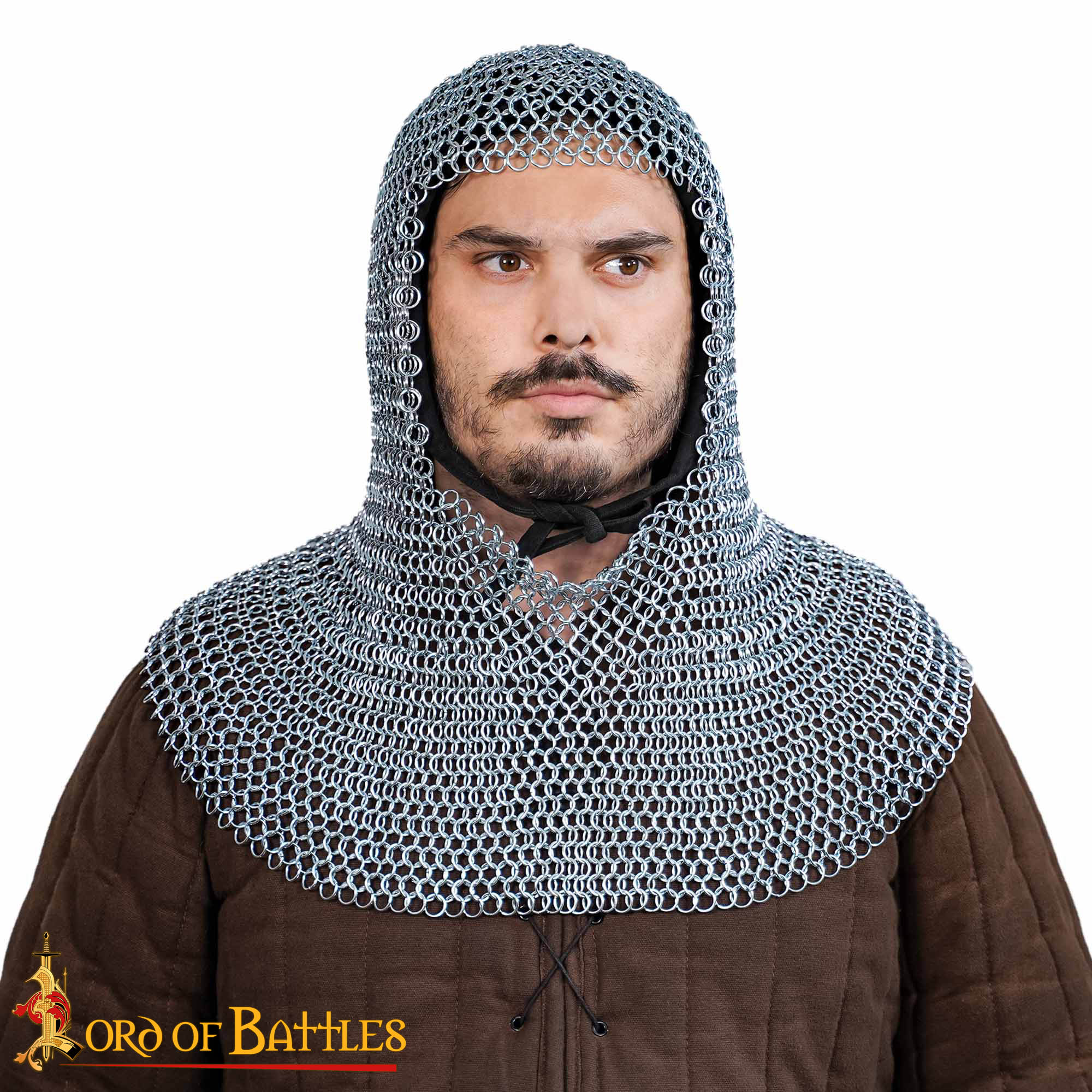 Medieval Coifs-340ZP 3 Medieval Chainmail Hood