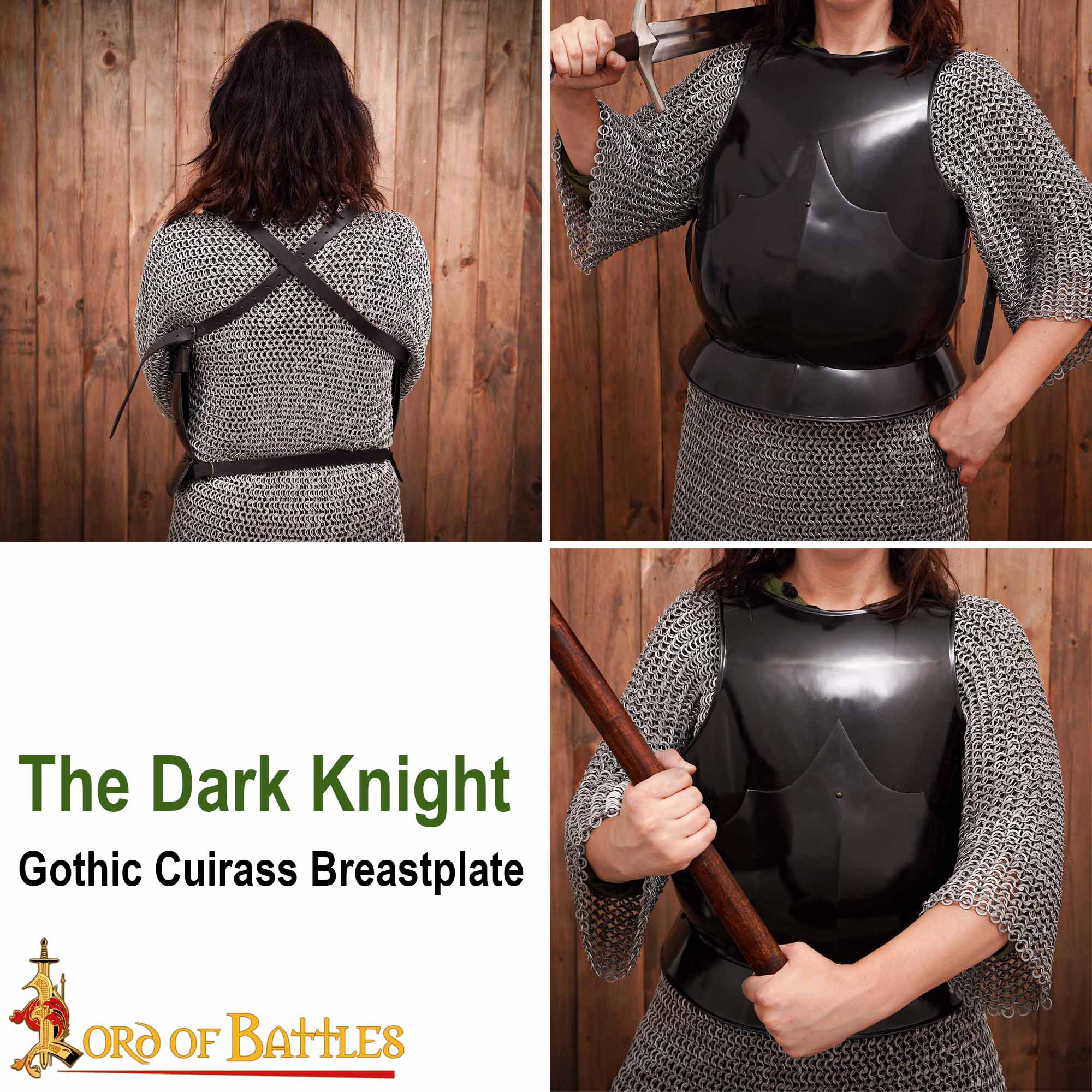 Medieval Cuirasses-9103BK 6 Late Medieval Gothic Breastplate 16 gauge – Discontinued