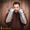 Medieval Gauntlets-25520P 1 Late Medieval Gothic Knight Gauntlets 16 gauge
