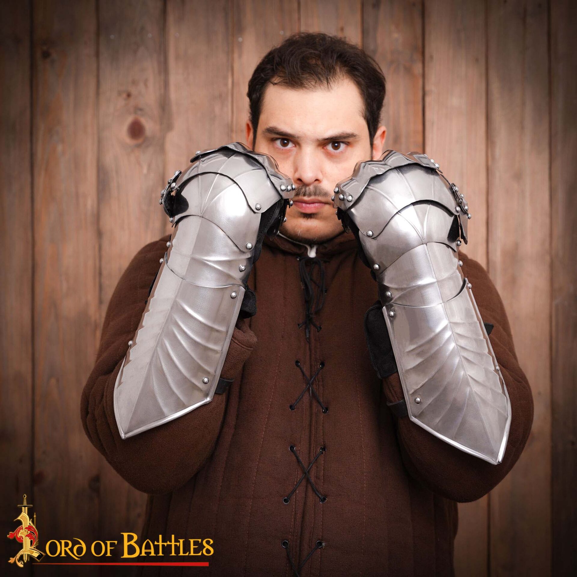 Medieval Gauntlets-25520P 1 Late Medieval Gothic Knight Gauntlets 16 gauge