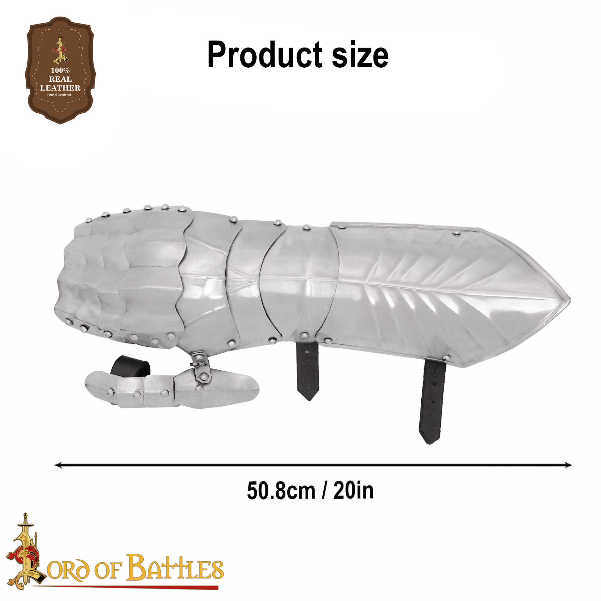 Medieval Gauntlets-25520P 2 Late Medieval Gothic Knight Gauntlets 16 gauge