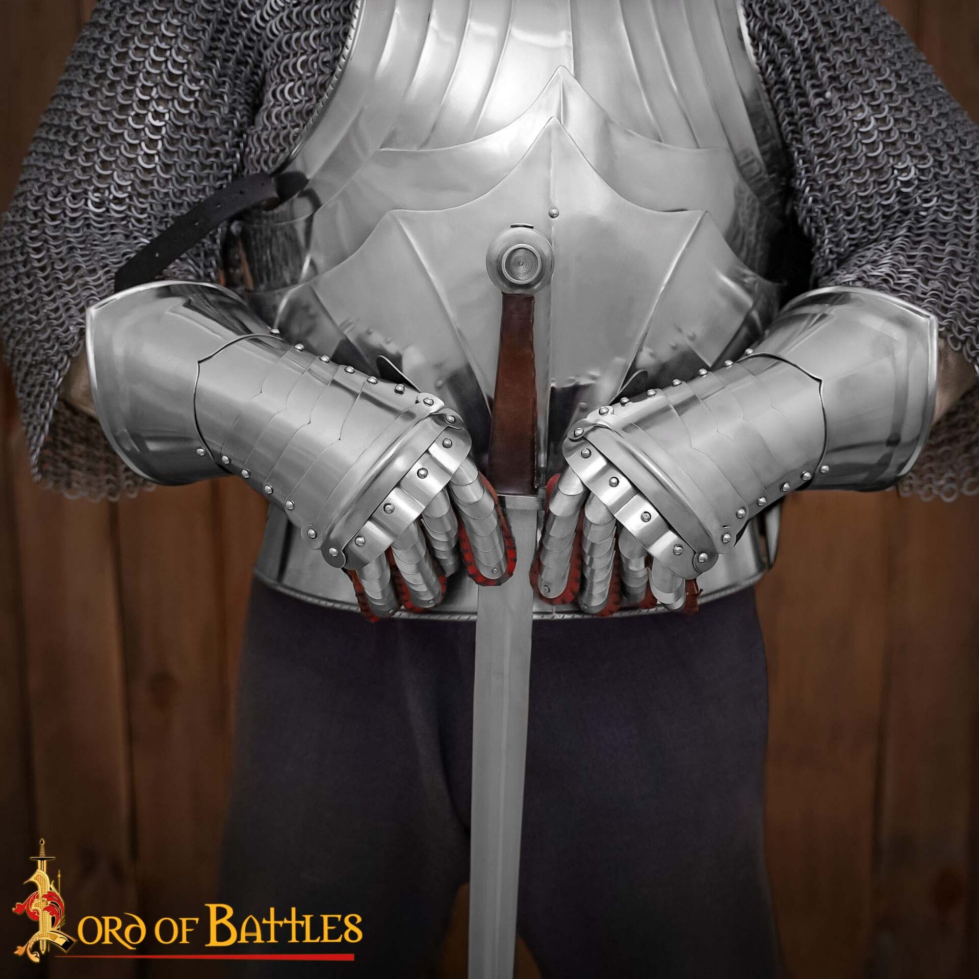 Medieval Gauntlets-9403P16 5 16th-17th century cuirassier Gauntlets 16 gauge