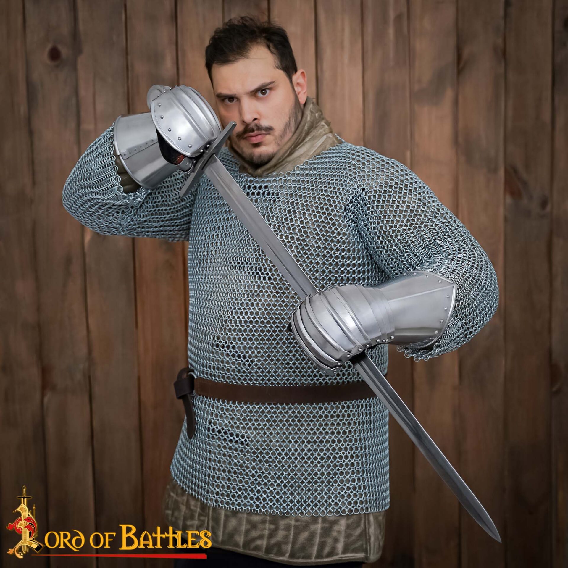 Medieval Gauntlets-9404P16 1 Medieval Maximilian Mitten Gauntlets 16 gauge