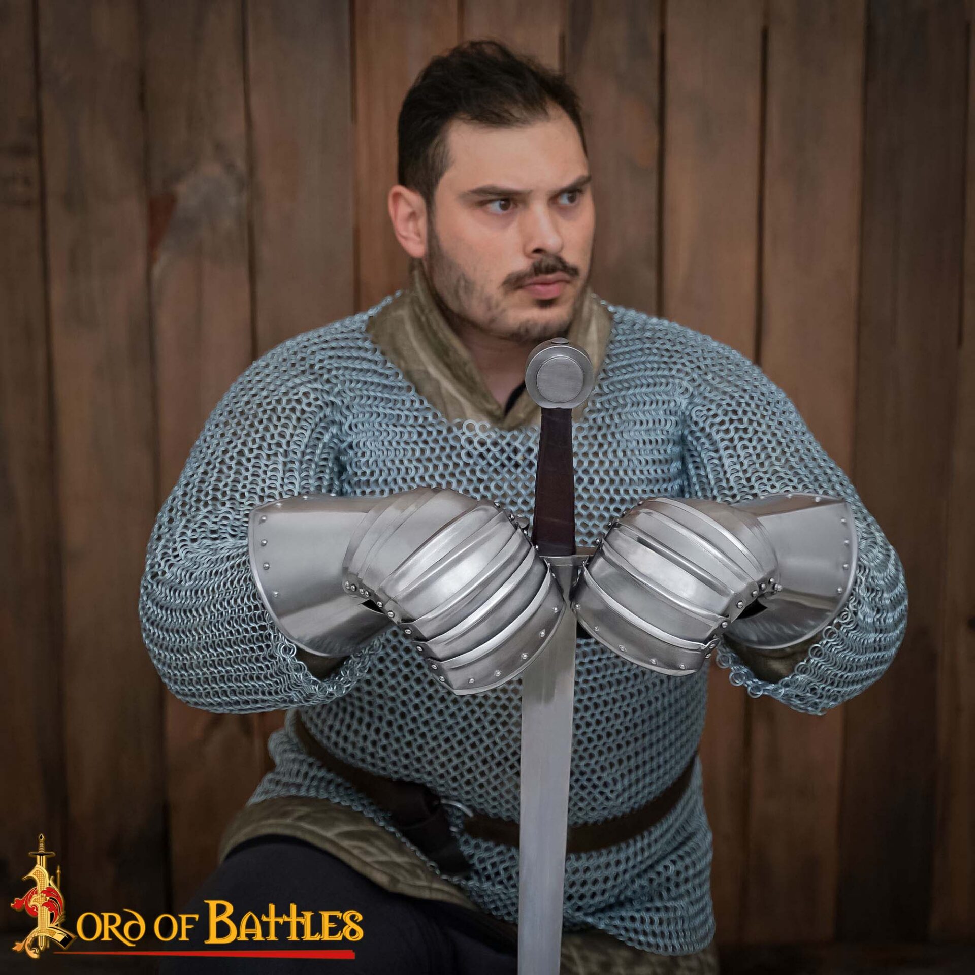 Medieval Gauntlets-9404P16 4 Medieval Maximilian Mitten Gauntlets 16 gauge