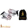 Medieval Gauntlets-9407 3 Medieval fantasy Knight Gauntlets with Suede Leather Gloves 16 gauge