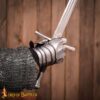 Medieval Gauntlets-9407 6 Medieval fantasy Knight Gauntlets with Suede Leather Gloves 16 gauge
