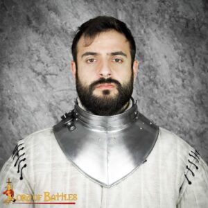 Late Medieval elegant Steel Gorget 16 gauge