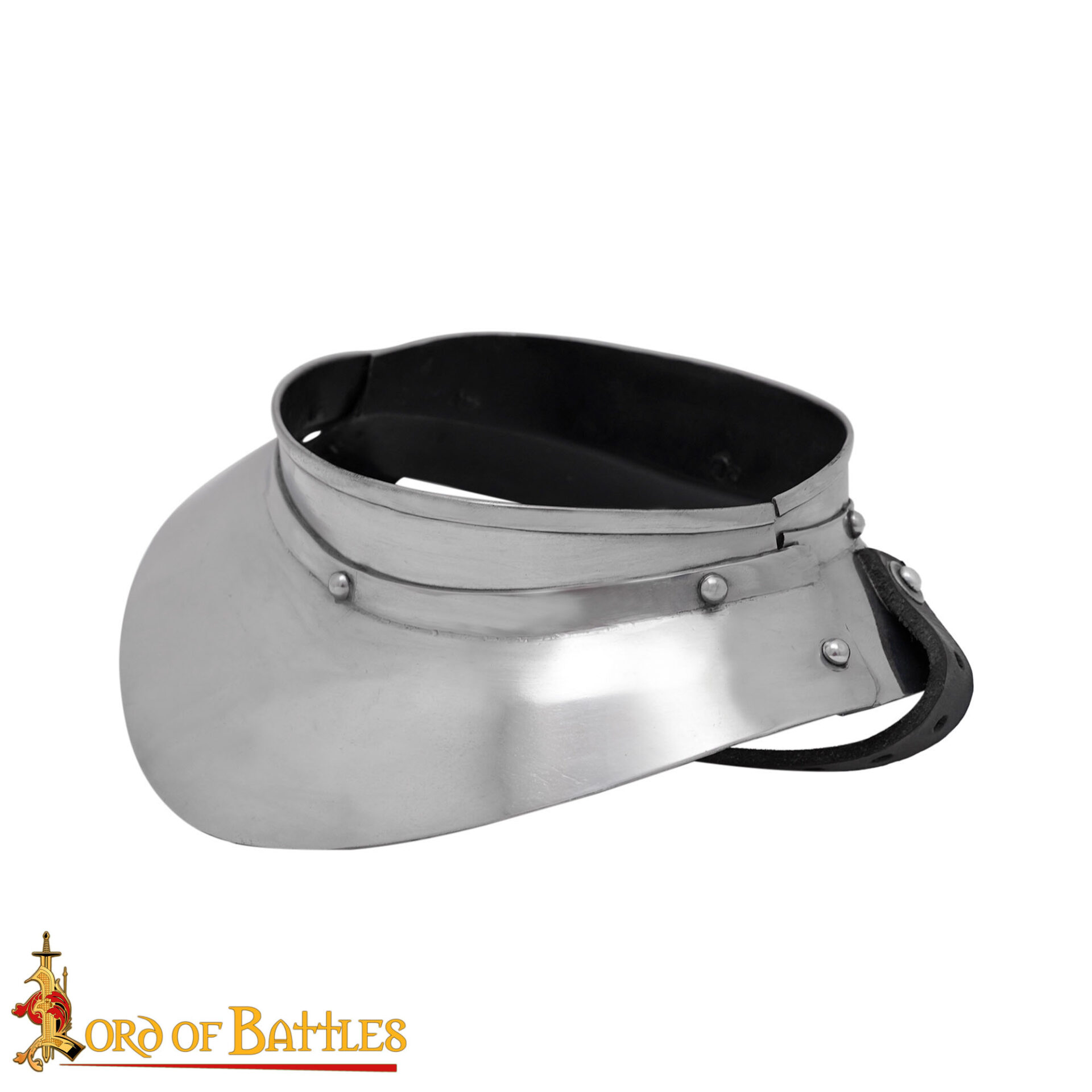 Medieval Gorgets-25512 3 Renaissance Conquistador Small Steel Gorget 16 gauge