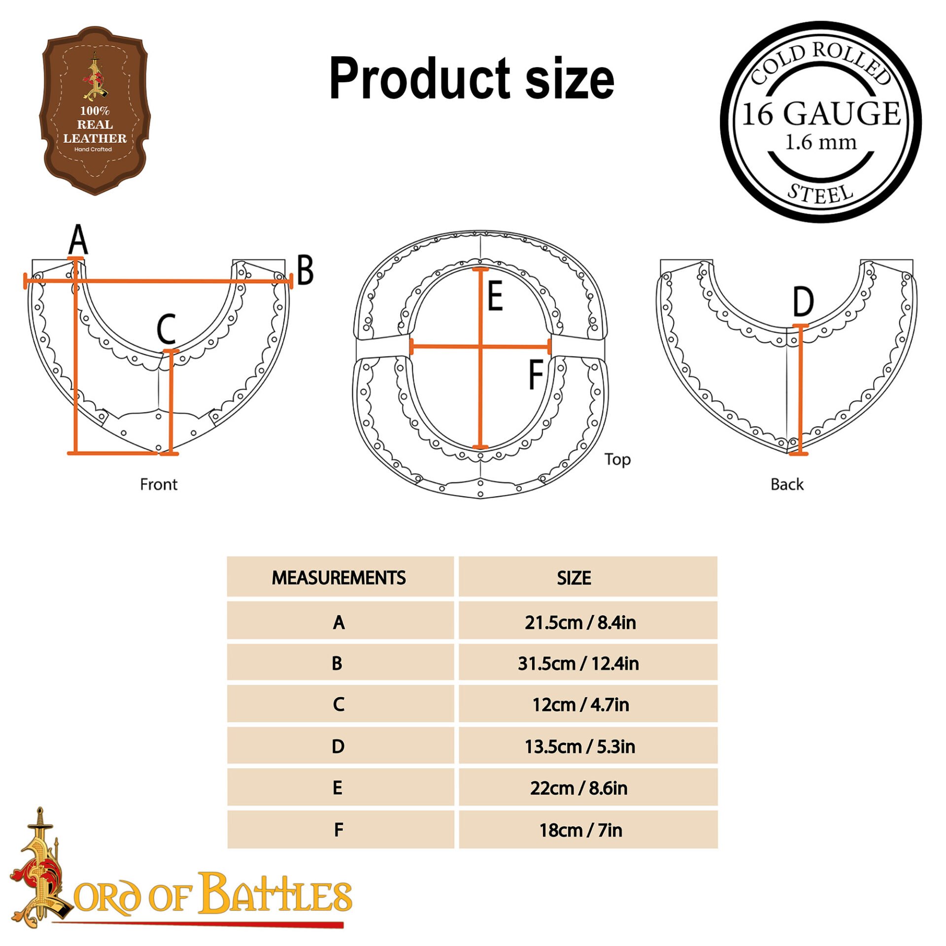 Hussar Gorget Plate Armour