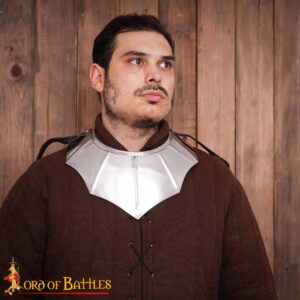 Gothic Knight Gorget with fluting and roped design edges 16 gauge