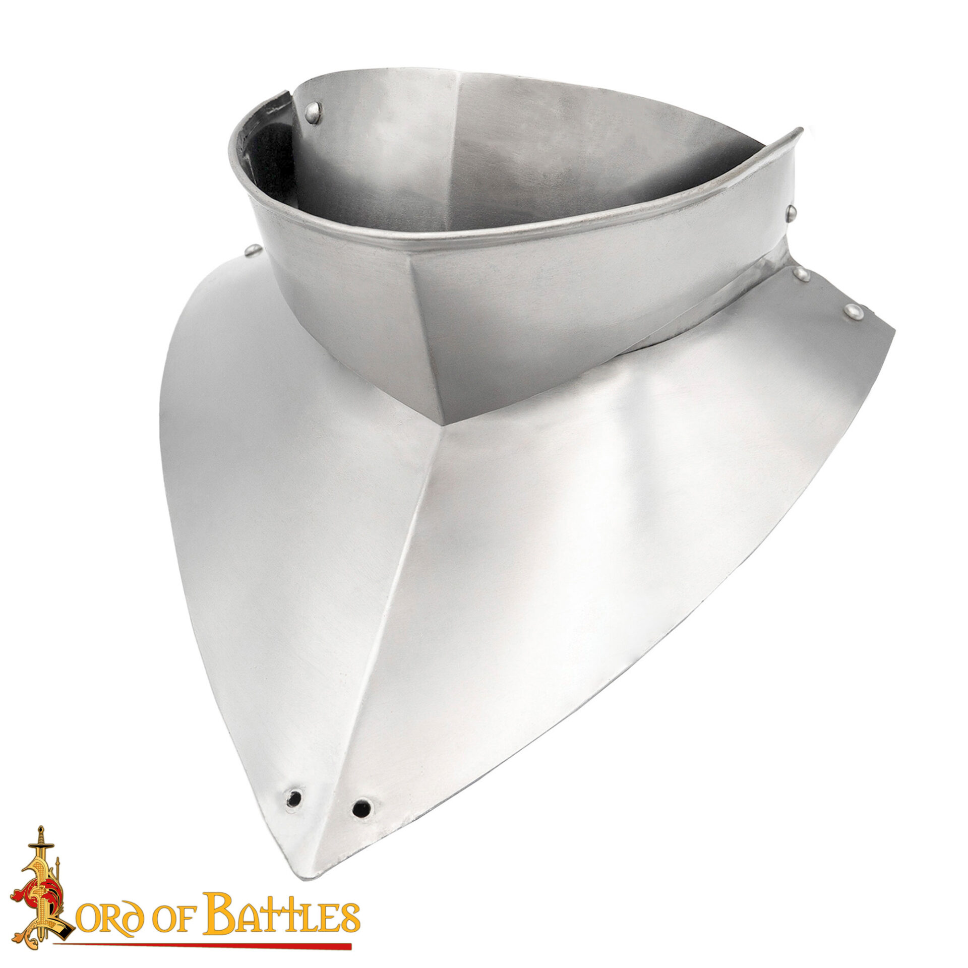 Medieval Gorgets-9262P 3 Medieval 15th Century Gorget with bevor 16 gauge