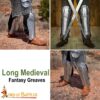 Medieval fantasy Greaves with included Knee Cops Poleyns