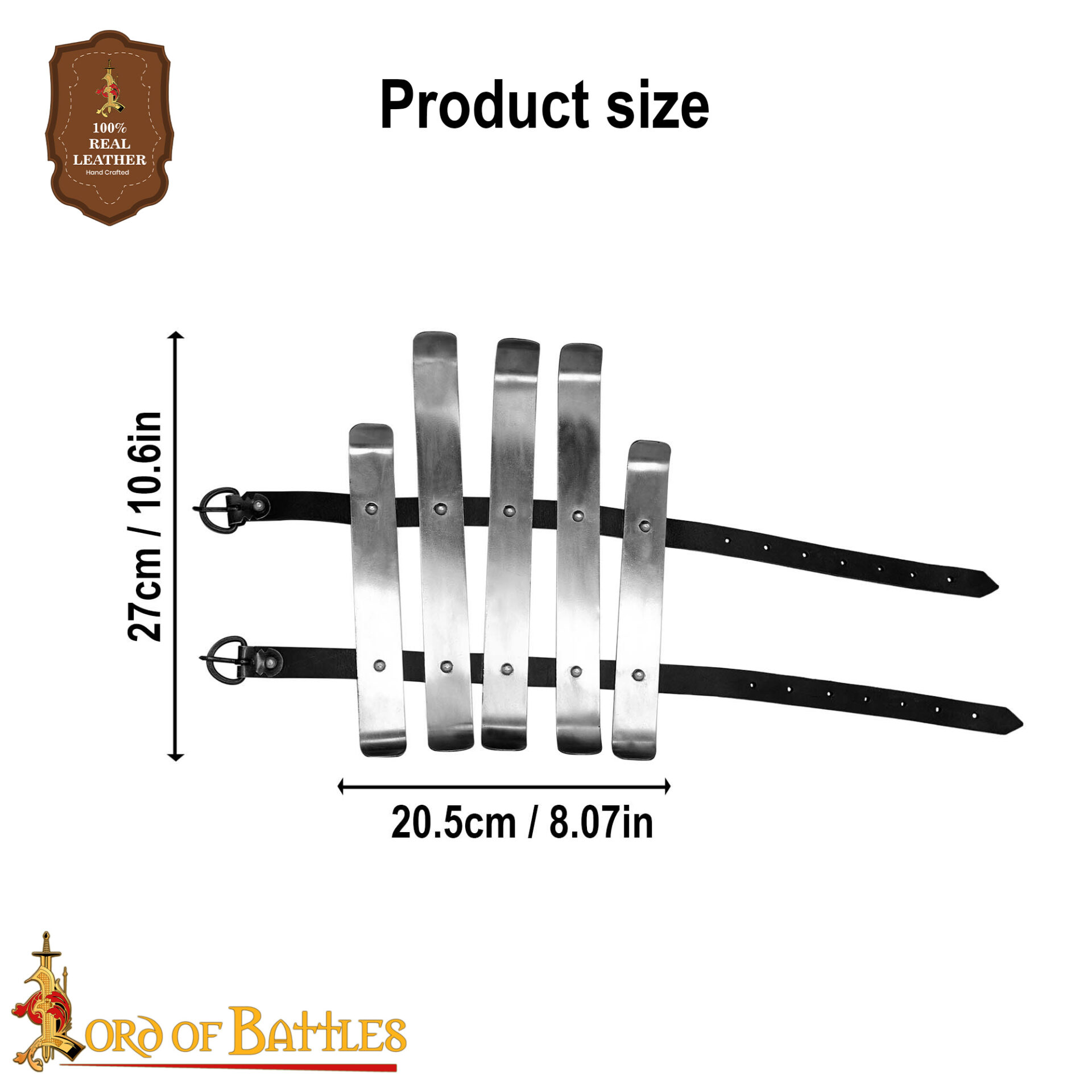 Valsgärde Viking Splinted Greaves Pair 16 gauge