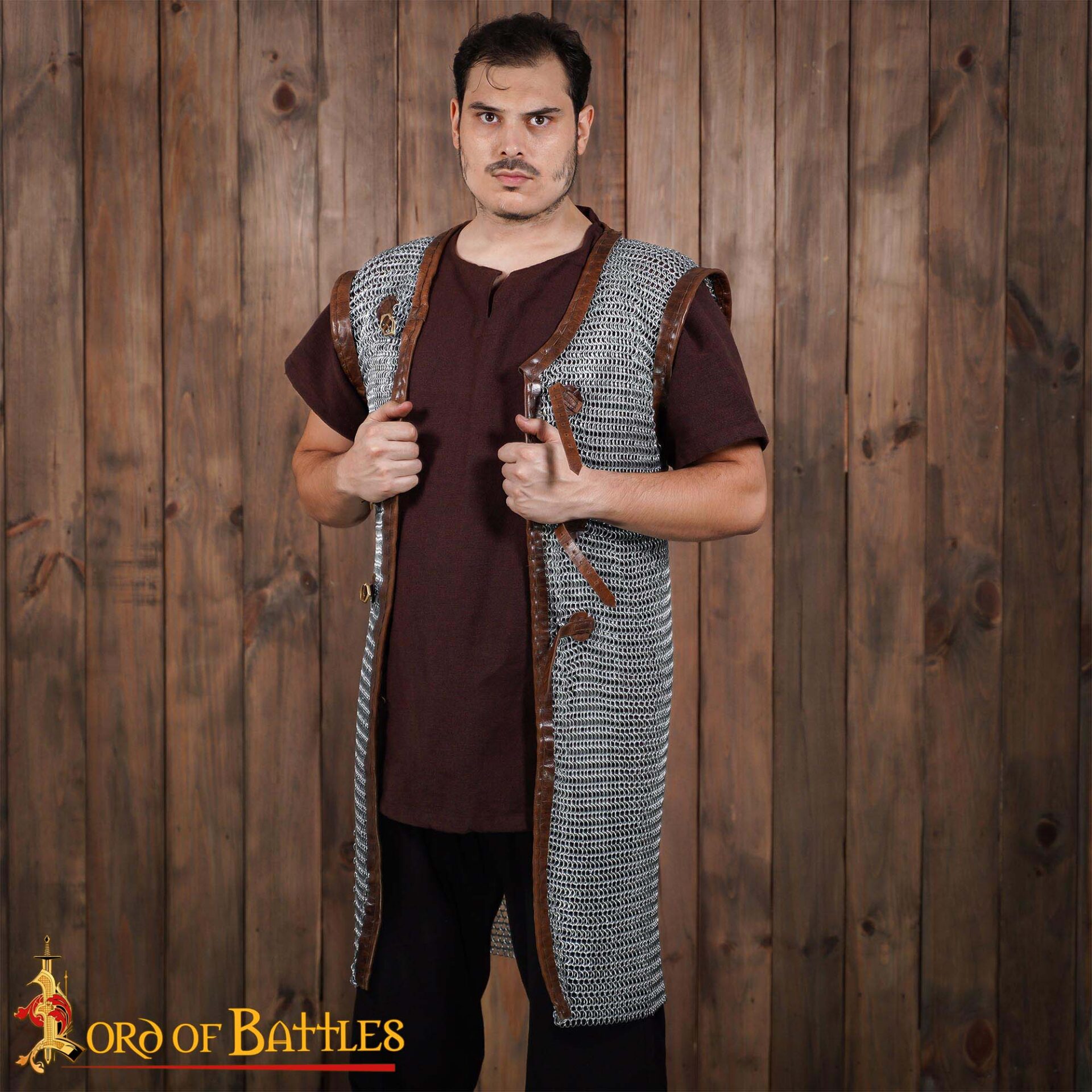 Medieval Hauberks-2470ZP 1 Butted Chainmail Sleeveless Hauberk
