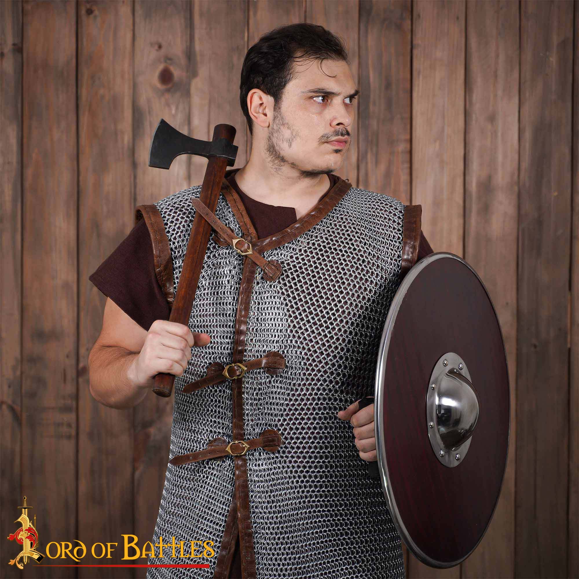 Medieval Hauberks-2470ZP 5 Butted Chainmail Sleeveless Hauberk
