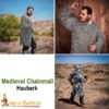 Chainmail Shirt Hauberk – 10mm Riveted Round Ring – 16 Gauge Aluminium – Ideal for Reenactments, LARP & Cosplay