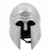 Medieval Helmets-2205P20 3 Greek hoplite Corinthian Steel Helmet with Leather Liner