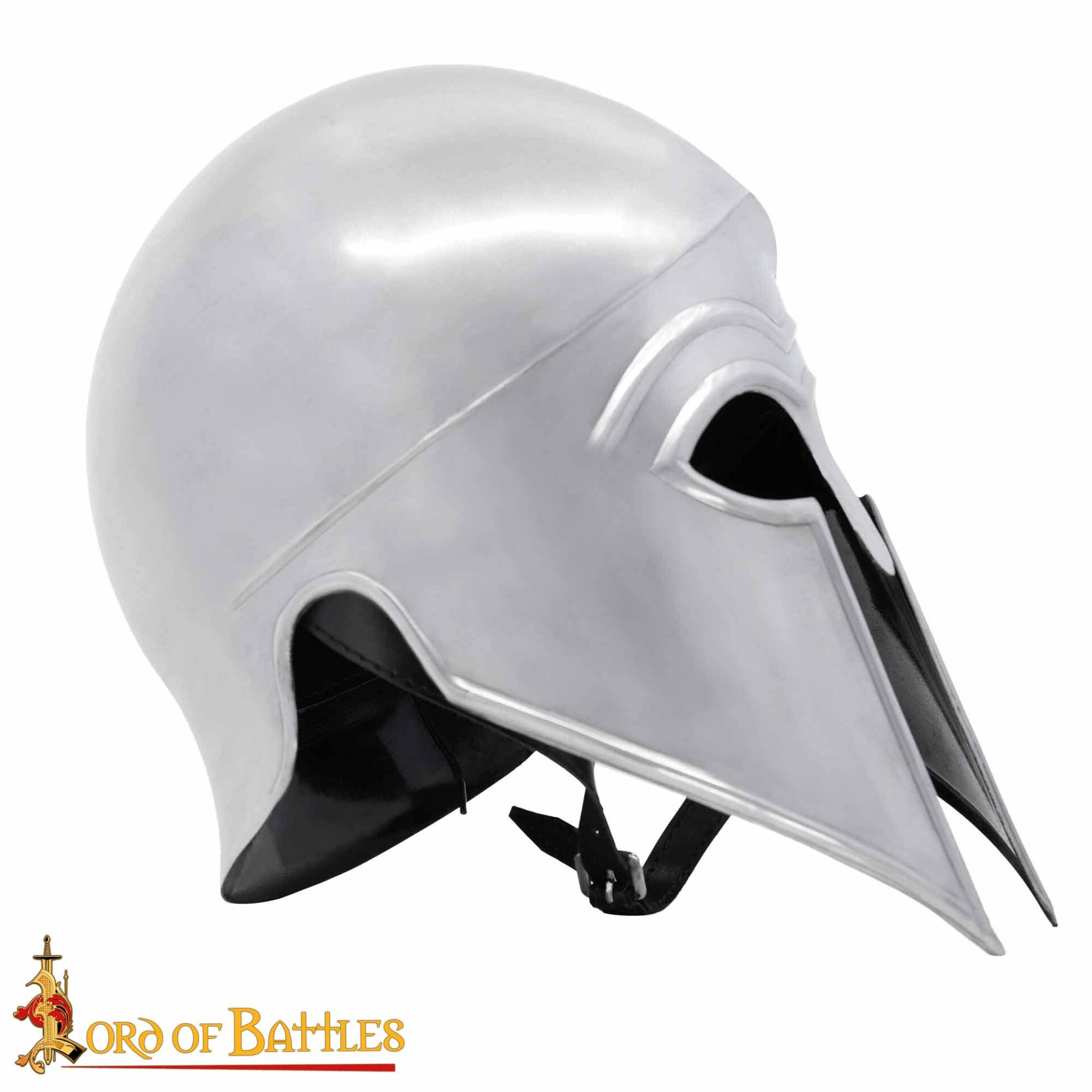Medieval Helmets-2205P20 5 Greek hoplite Corinthian Steel Helmet with Leather Liner
