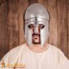 Medieval Helmets-2205P20 6 Greek hoplite Corinthian Steel Helmet with Leather Liner