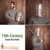 Medieval Helmets-2223P 8 13th Century Great Helm / Pot Helm 16 gauge