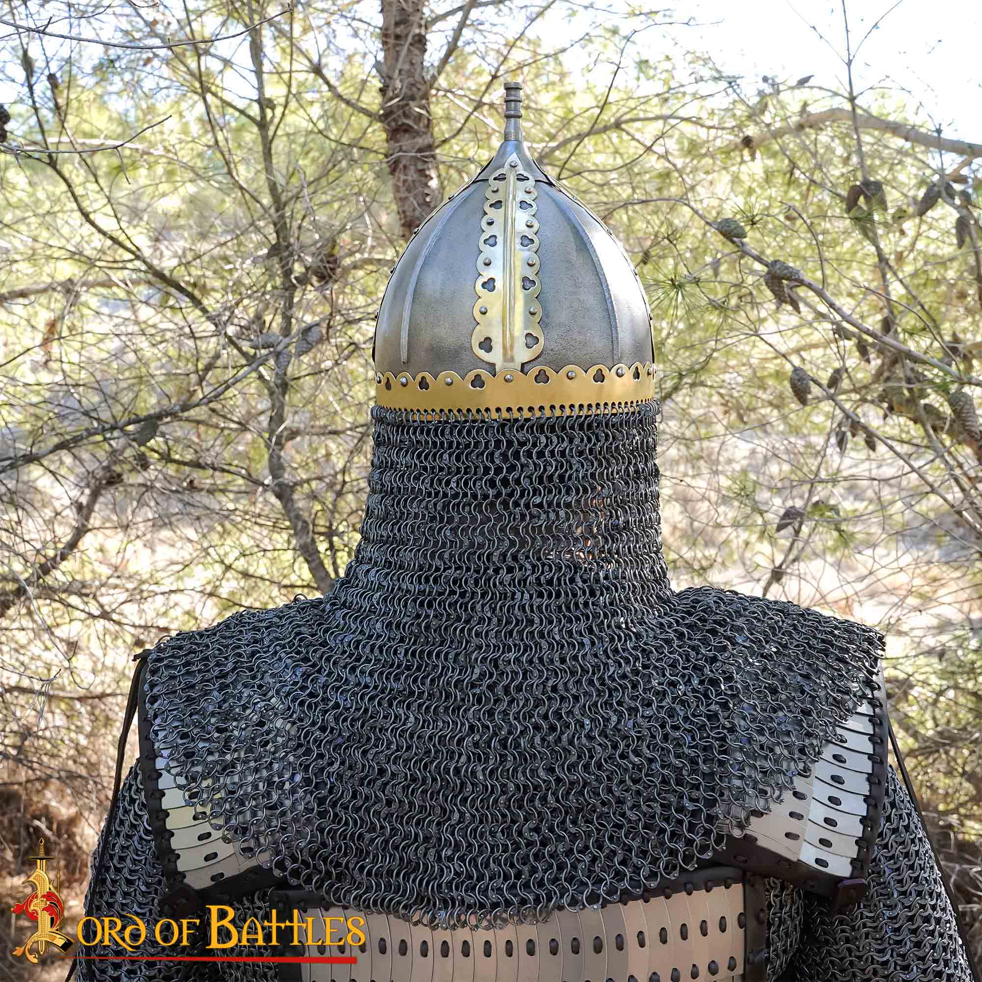 Medieval Helmets-2253AL 4 10th century Viking Varangian Rus Slav Gnezdovo Helmet 16 gauge