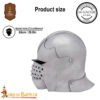 Medieval Helmets-2282P 2 Medieval Italian Bellows Face Sallet Helmet