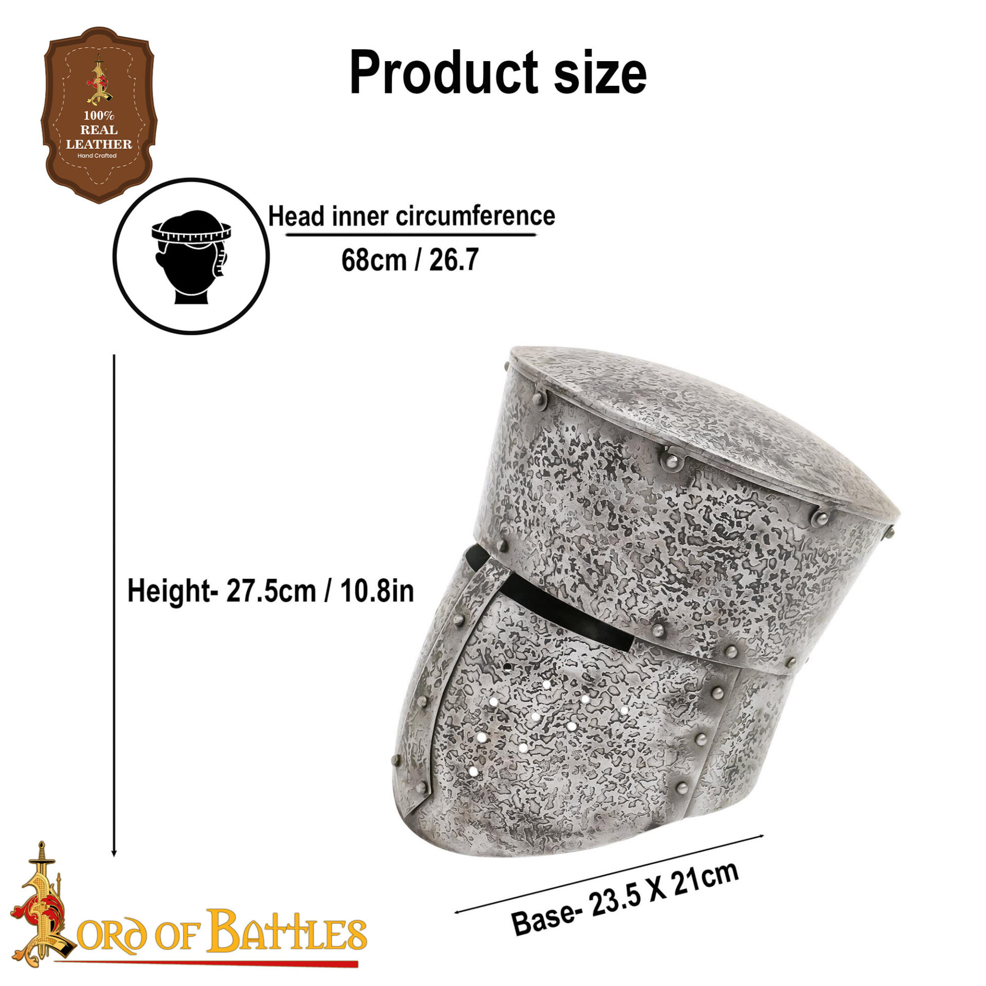 Medieval Helmets-25933 2 Medieval Crusader Antique Helmet with Padded Liner 16 gauge