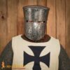 Medieval Helmets-25933 4 Medieval Crusader Antique Helmet with Padded Liner 16 gauge