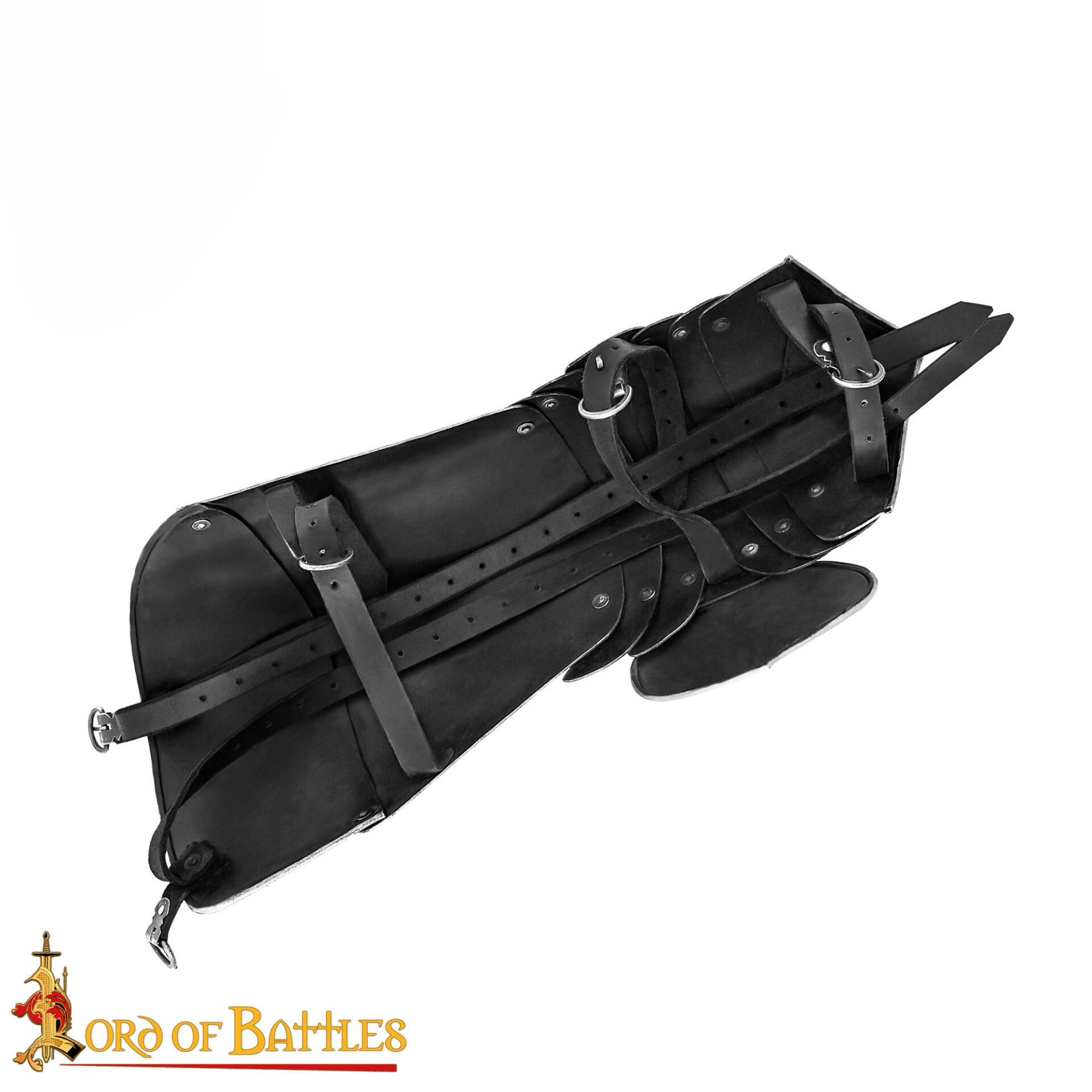 Gothic Knight Leg Armor with Poleyns – 16 Gauge Polished Steel leg armor