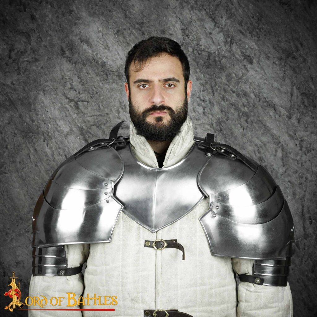 Medieval large Knightly Pauldrons 18 gauge – Discontinued