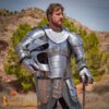 Medieval Pauldrons-9215P 5 Gothic Knightly Steel Pauldrons