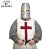13th Century Crusader Great Helm – Templar Steel Knight Helmet with Brass Cross-701583 4 Crusader Great Helmet